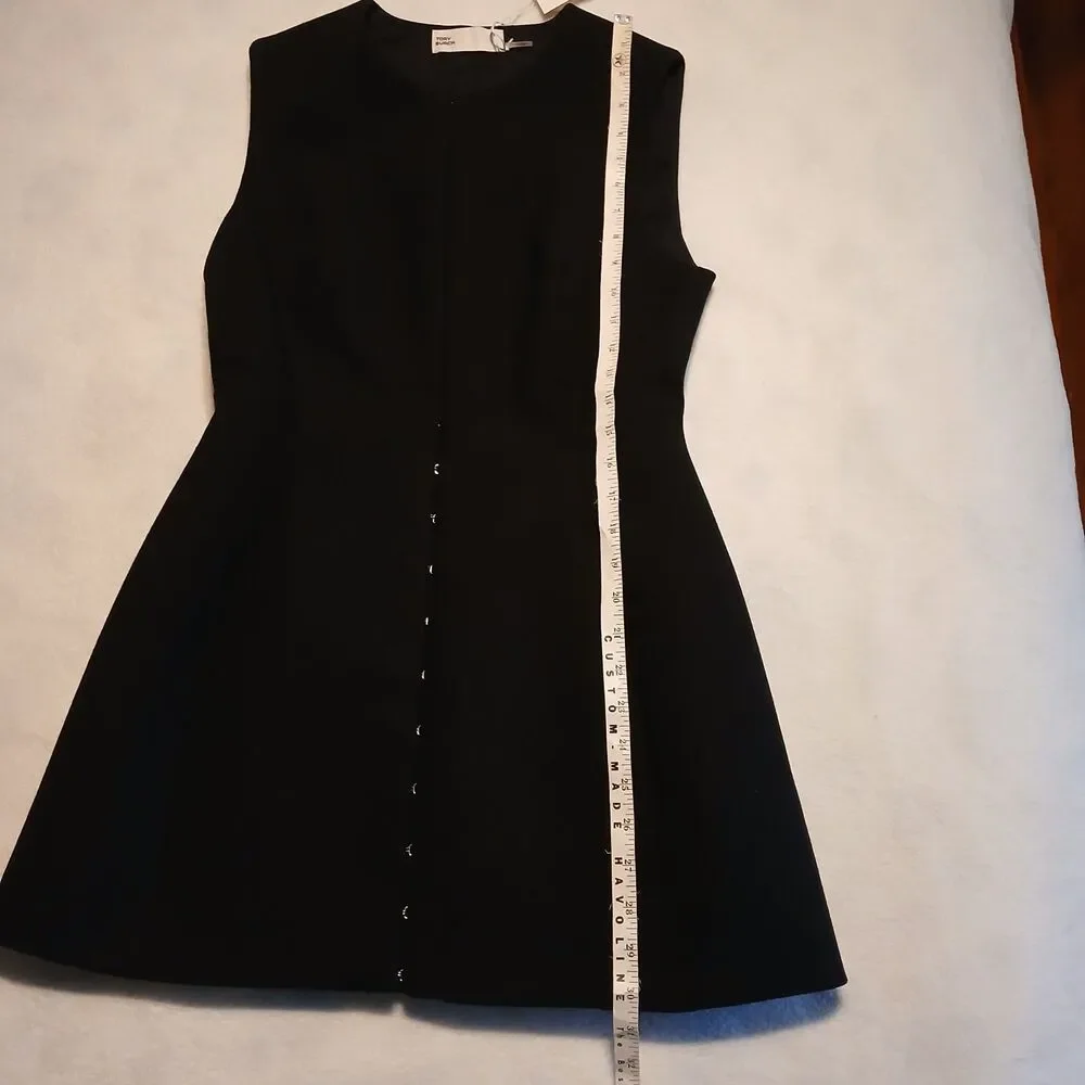 Tory Burch Hook & Eye Tunic Dress or Vest Black NWT Size 8 Sleeveless